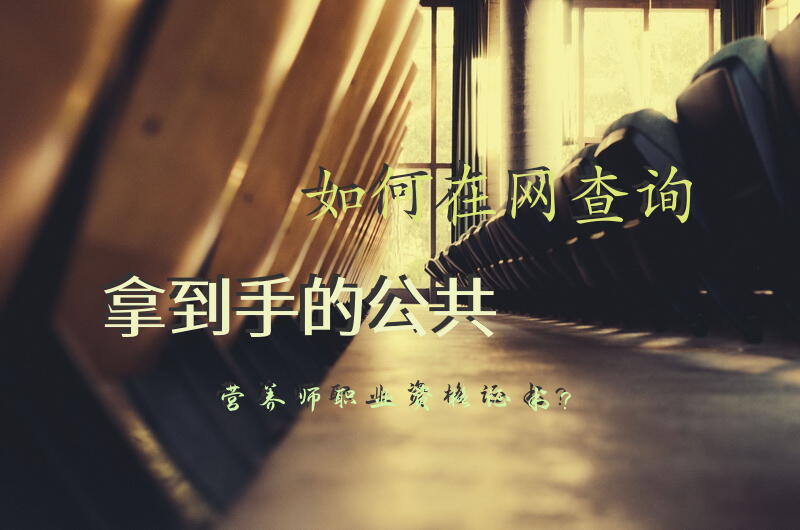 公共营养师证查询网？