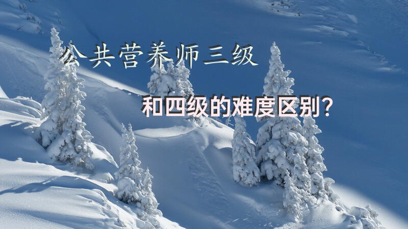 公共营养师三级和四级的难度区别？