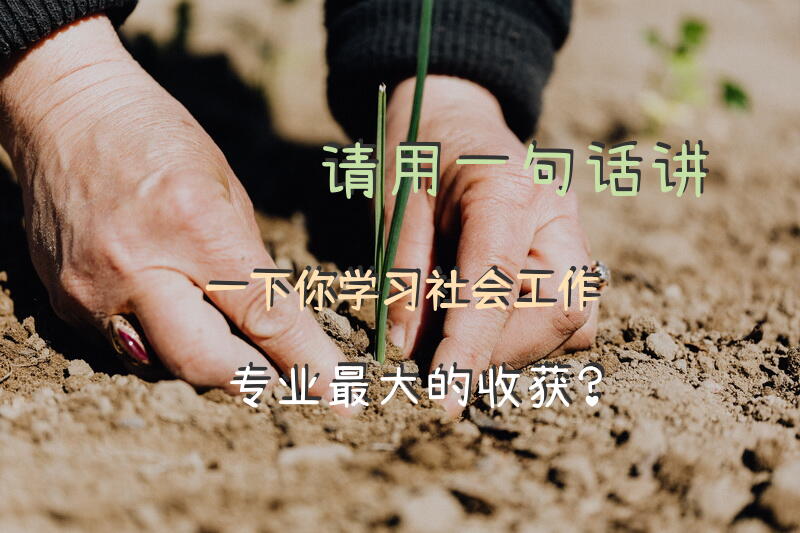 请用一句话讲一下你学习社会工作专业最大的收获？