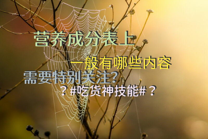 营养成分表上一般有哪些内容需要特别关注？#吃货神技能#？