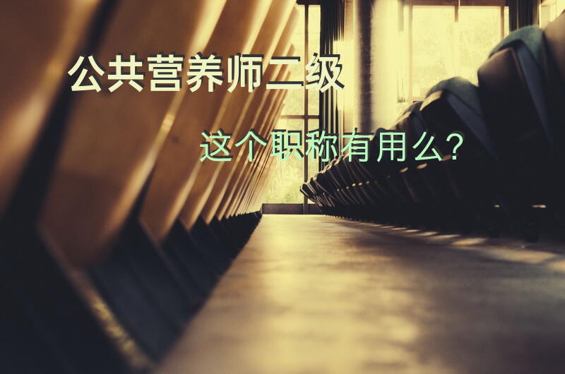 公共营养师二级，这个职称有用么？二级公共营养师的职称是什么？