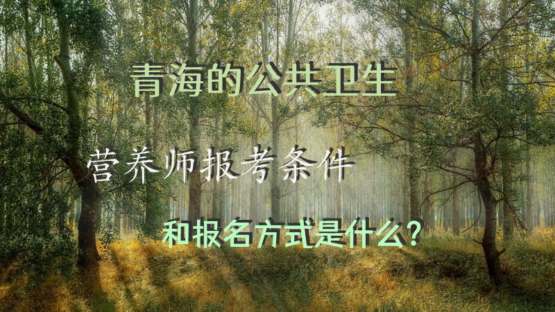 青海的公共卫生营养师报考条件和报名方式是什么？