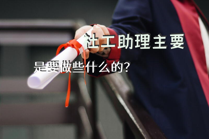 社工助理主要是要做些什么的？
