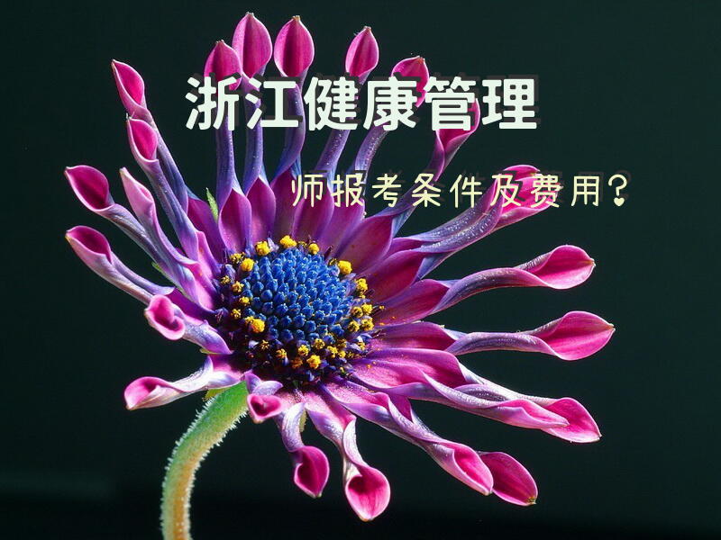 浙江健康管理师报考条件及费用？