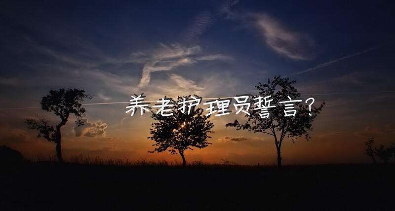 养老护理员誓言？