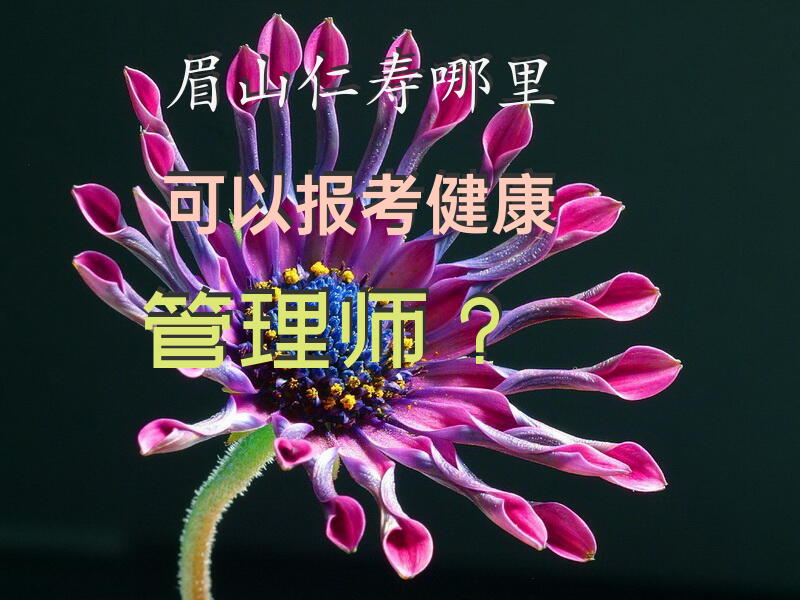 眉山仁寿哪里可以报考健康管理师？