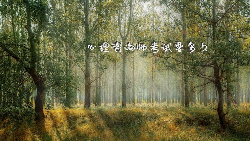 心理咨询师考试要多久