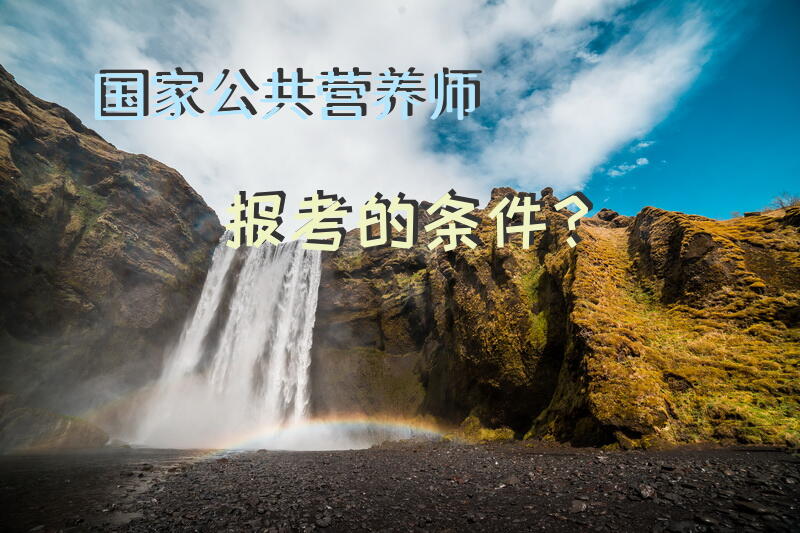 国家公共营养师报考的条件？