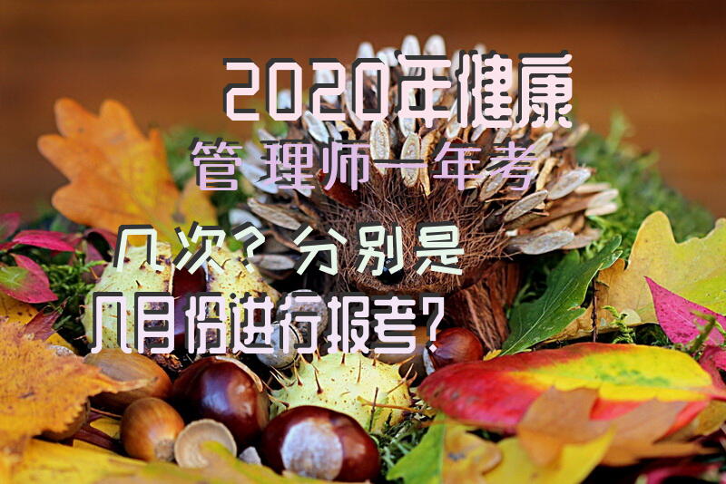 2020年健康管理师一年考几次？分别是几月份进行报考？