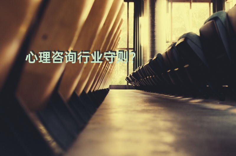 心理咨询行业守则？